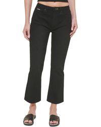 DKNY - Halsey Mid Rise Crop Flare Jeans - Lyst