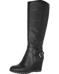 American Rag - Kyle Faux Leather Wedge Riding Boots - Lyst