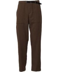 White Sand - Drawstring Washed Wool Straight-Leg Pants - Lyst