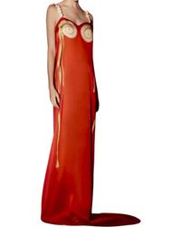 Yukio - Long Silk Dress With Rock Straps - Lyst