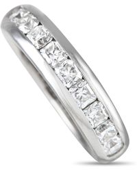 Tiffany & Co. - Platinum 1.08ct Lucida Diamond Half-eternity Band Ring Ti01-042424 - Lyst