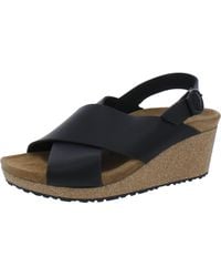 Birkenstock - Samira Ring-Buckle Leather Footbed Wedge Sandals - Lyst