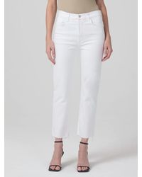 Citizens of Humanity - Daphne Crop High Rise Stovepipe Jeans - Lyst