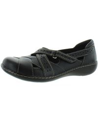 Clarks - Ashland Spin Q Leather Mary Jane Flats - Lyst