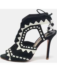 Sophia Webster - Suede And Leather Riko Cut Out Ankle Sandals - Lyst