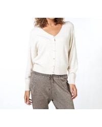 EsQualo - V Neck Cardigan - Lyst