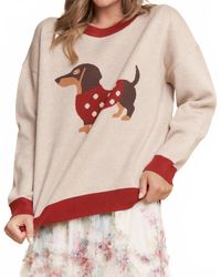 J.Nna - Zoe Christmas Dachshund Sweater - Lyst