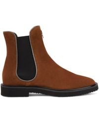 Giuseppe Zanotti - Zipper-lined Suede Boots - Lyst