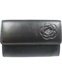 Chanel - Camellia Leather Wallet (pre-owned) - Lyst