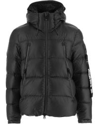 OUTHERE - Quilted Nylon Down Jacket With Adjustable Hood And Zippered Pockets - Lyst