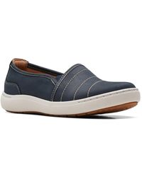 Clarks - Nalle Violet Leather Slip On Casual And Fashion Sneakers - Lyst