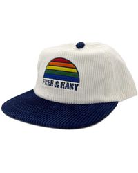 Free & Easy - Rainbow Two Tone Fat Corduroy Snapback Hat - Lyst