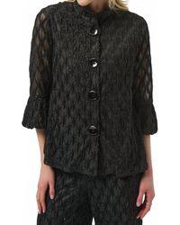 Joseph Ribkoff - Cascade Print 3/4 Sleeves Trapeze Jacket - Lyst
