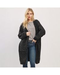 TRUEDAMES - Long Button Front Soft Cozy Oversized Cardigan - Lyst