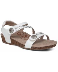 Aetrex - Jillian Braided Quarter Strap Sandal - Lyst