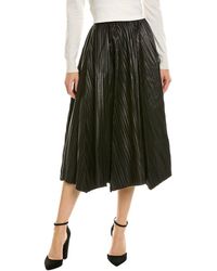 Ferragamo - Leather Maxi Skirt - Lyst