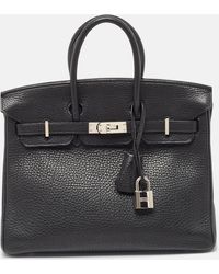 Hermès - Togo Leather Palladium Finish Birkin 25 Bag - Lyst