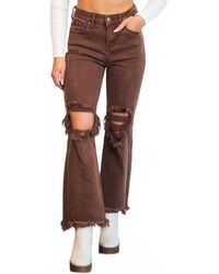 Risen - Riva Distressed High Rise Jeans - Lyst