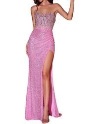 Portia and Scarlett - Fully Beaded Strapless Gown - Lyst
