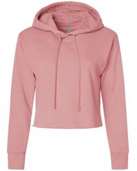 Next Level - Laguna Sueded Raw Edge Crop Hoodie - Lyst