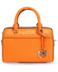 Michael Kors - Travel Xs Poppy Pebbled Leather Duffle Crossbody Handbag Purse - Lyst