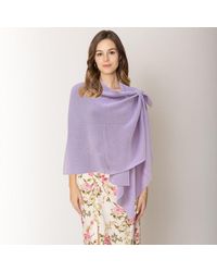 TRUEDAMES - Shoulder Strap Solid Ruana Poncho - Lyst