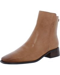 Sam Edelman - Thatcher Leather Square Toe Ankle Boots - Lyst