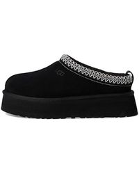 UGG - Tazz Ii 1174471-Blk Slipper Suede Faux Fur Platform Gug125 - Lyst