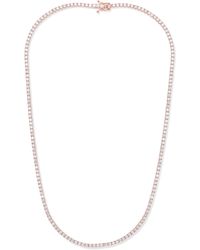 Diana M. Jewels - 14kt Yellow Gold Classic Straight Tennis Necklace 6.25 Carats Diamonds - Lyst