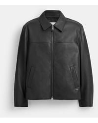 COACH - Leather Jacket - Lyst