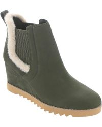 TOMS - Maddie Leather Wedge Ankle Boots - Lyst