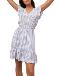 Rails - Tara Linen Striped Mini Dress - Lyst