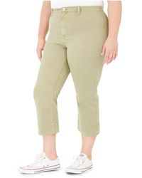 Celebrity Pink Montauk High Rise Cotton Stretch Cropped Pants - Natural