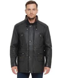 Infinity Leather - Soft Italian Leather Parka Coat-Gatton - Lyst