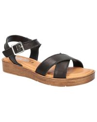 Bella Vita - Car-italy Leather Ankle Strap Wedge Sandals - Lyst
