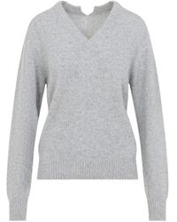 Carven - V-Neck Light Cashmere Pullover - Lyst
