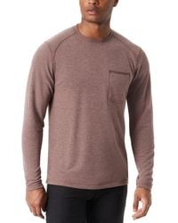 BASS OUTDOOR - Shirt Mensrum Raisin Stretch Long Sleeve Ribbed Crew Neck Fts121 - Lyst
