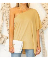Ninexis - One Shoulder Draped Top - Lyst