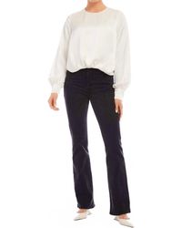 Fifteen Twenty - Blouson Satin Long Sleeves Top - Lyst