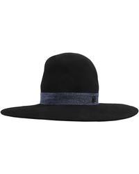 Maison Michel - Ladies Eliza Denim Ribbon Capeline Hat - Lyst