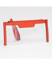 Fashnzfab - Transparent Flap Wristlet Pouch Clutch Bag - Lyst