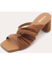 Kaanas - Tenorio Asymmetrical Textured Heel Sandal - Lyst