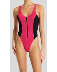 Bondeye - Splice Zip Front Mara One Piece Swimsuit - Lyst