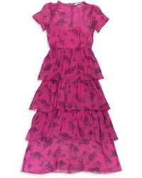 HVN - Tarza Leop Brynn Chiffon Tiered Gown - Lyst