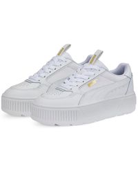 PUMA - Karmen Rebelle Leather Lace-up Casual And Fashion Sneakers - Lyst
