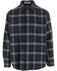 DARKPARK - Wool-Blend Shirt With Classic Collar And Check Pattern - Lyst