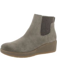 Comfortiva - Fera Suede Wedge Chelsea Boots - Lyst