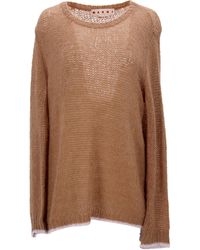 Marni - Mohair Contrasting Hem Knit Sweater - Lyst
