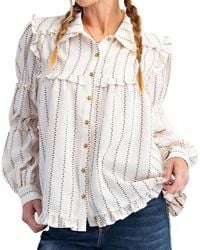 Easel - Textured Woven Button Down Shirt - Lyst