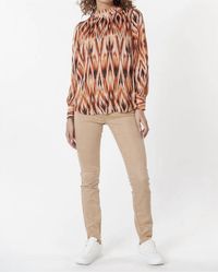 EsQualo - Printed Long Sleeve Top - Lyst